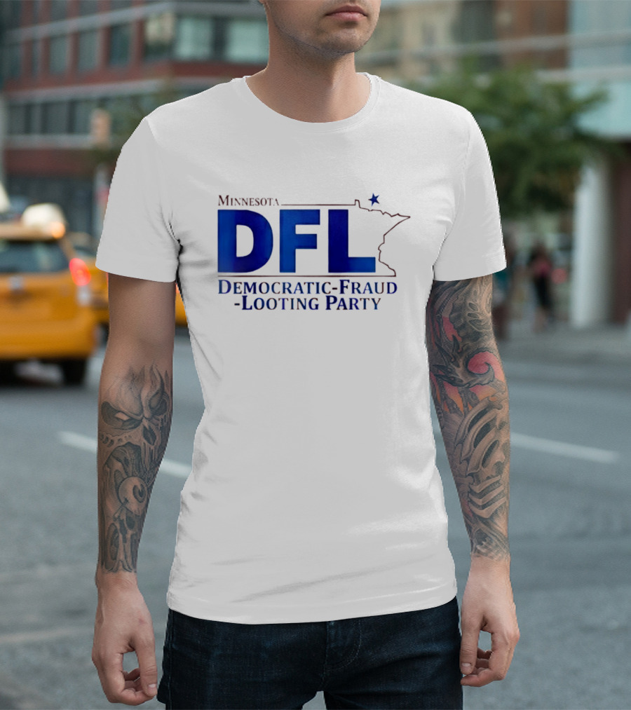Minnesota DFL Democratic Fraud Looting Party Map Star T-Shirt