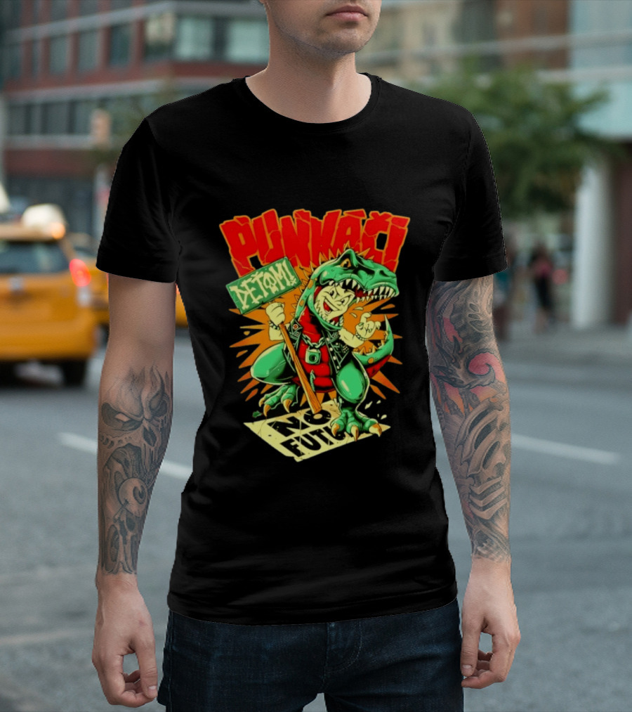 Punkači Deťomi No Future Dinosaur Punk Rock Rebellion T-Shirt