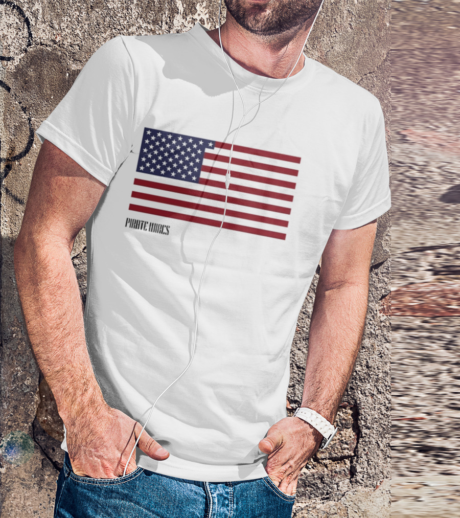 Pirate Wires 1776 American Flag Lunar Position Relative To Earth T-Shirt
