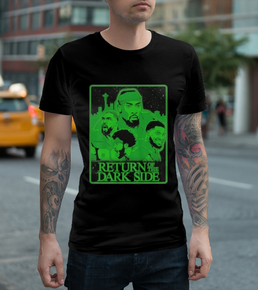 Seattle Seahawks Return Of The Dark Side Skyline Players Green Sports T-Shirt