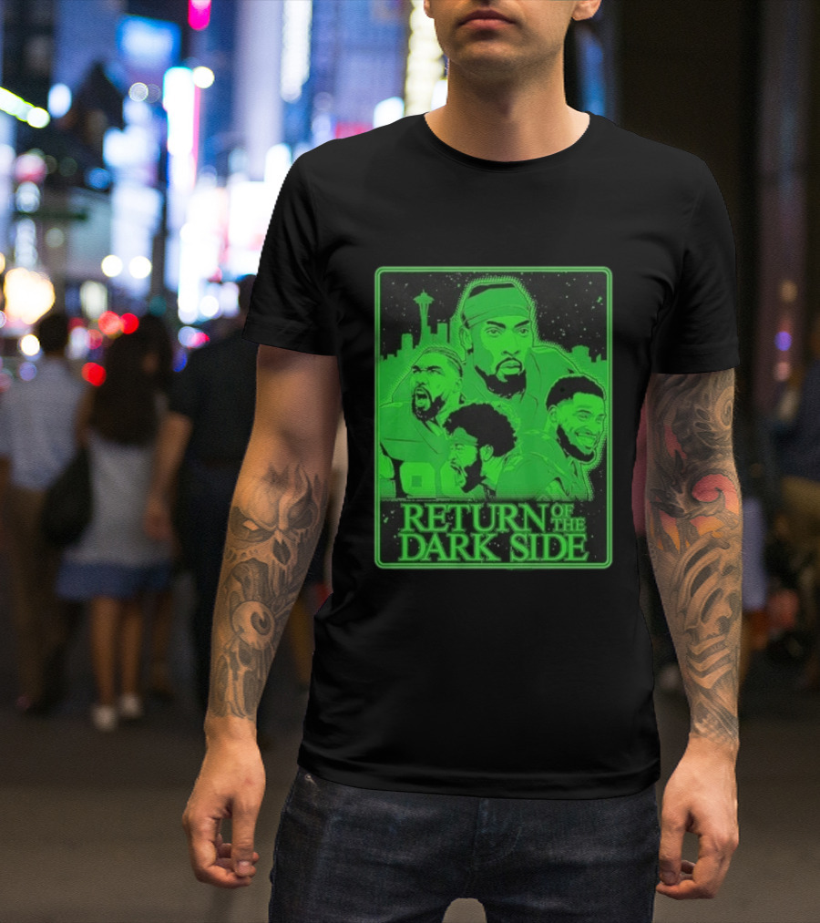 Seattle Seahawks Return Of The Dark Side Skyline Players Green Sports T-Shirt
