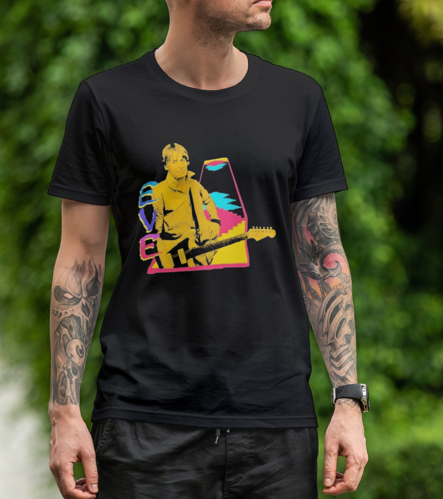 Steve Perry 80s Rock Vibes Retro Guitar T-Shirt