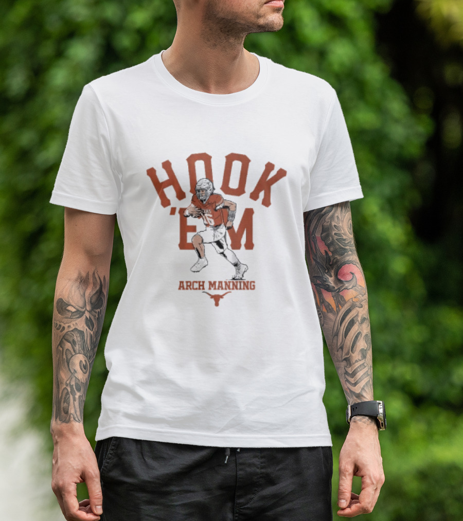 Texas Longhorns Hook 'Em Arch Manning Football T-Shirt