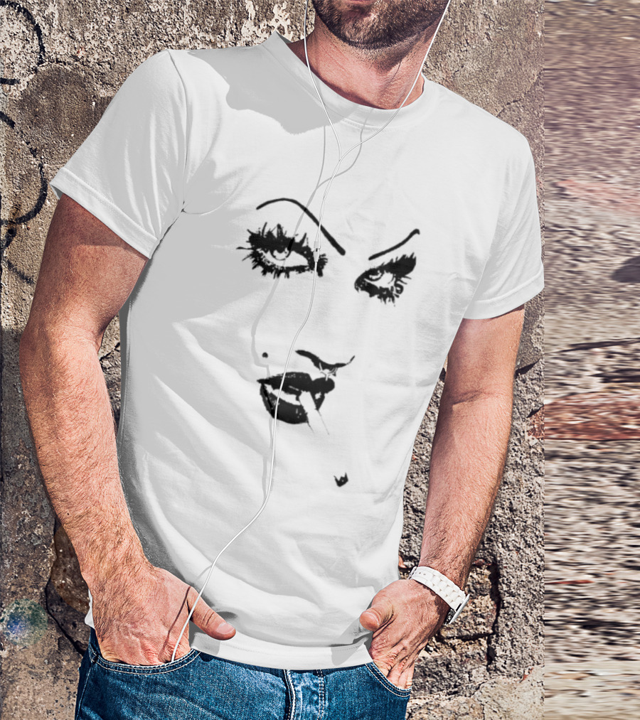 6Arelyhuman Store Digital Dancer Bold Face Card T-Shirt