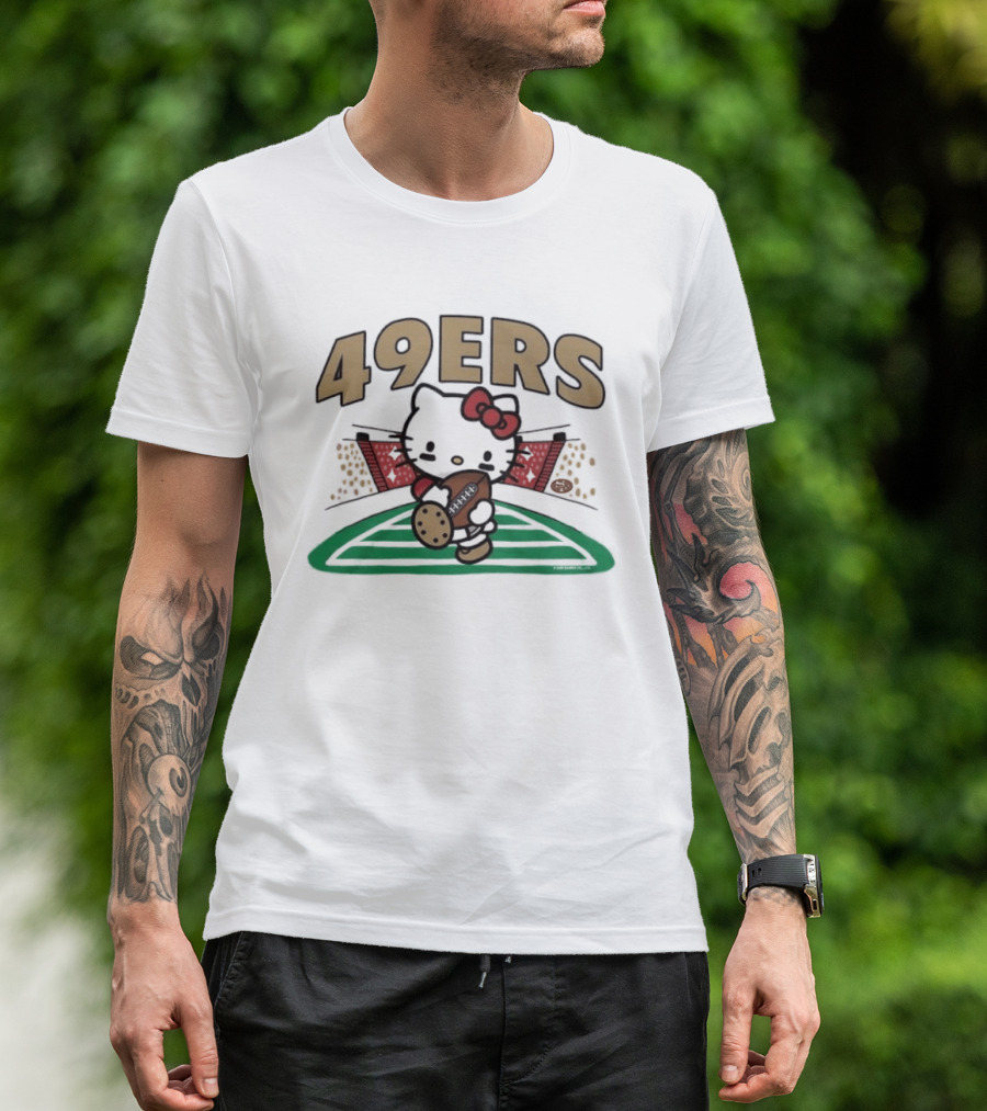 Hello Kitty 49ers Football San Francisco Fan Gear T-Shirt