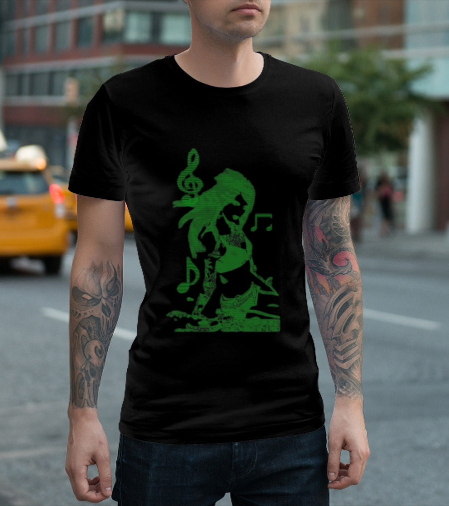 6Arelyhuman Store Digital Dancer Binary Musical Vibe T-Shirt