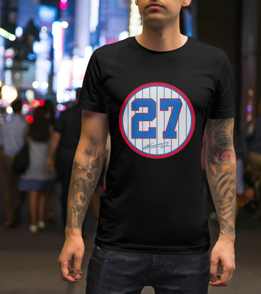 Vladimir Guerrero Number 27 Montreal Expos Team Signed Jersey Patch T-Shirt