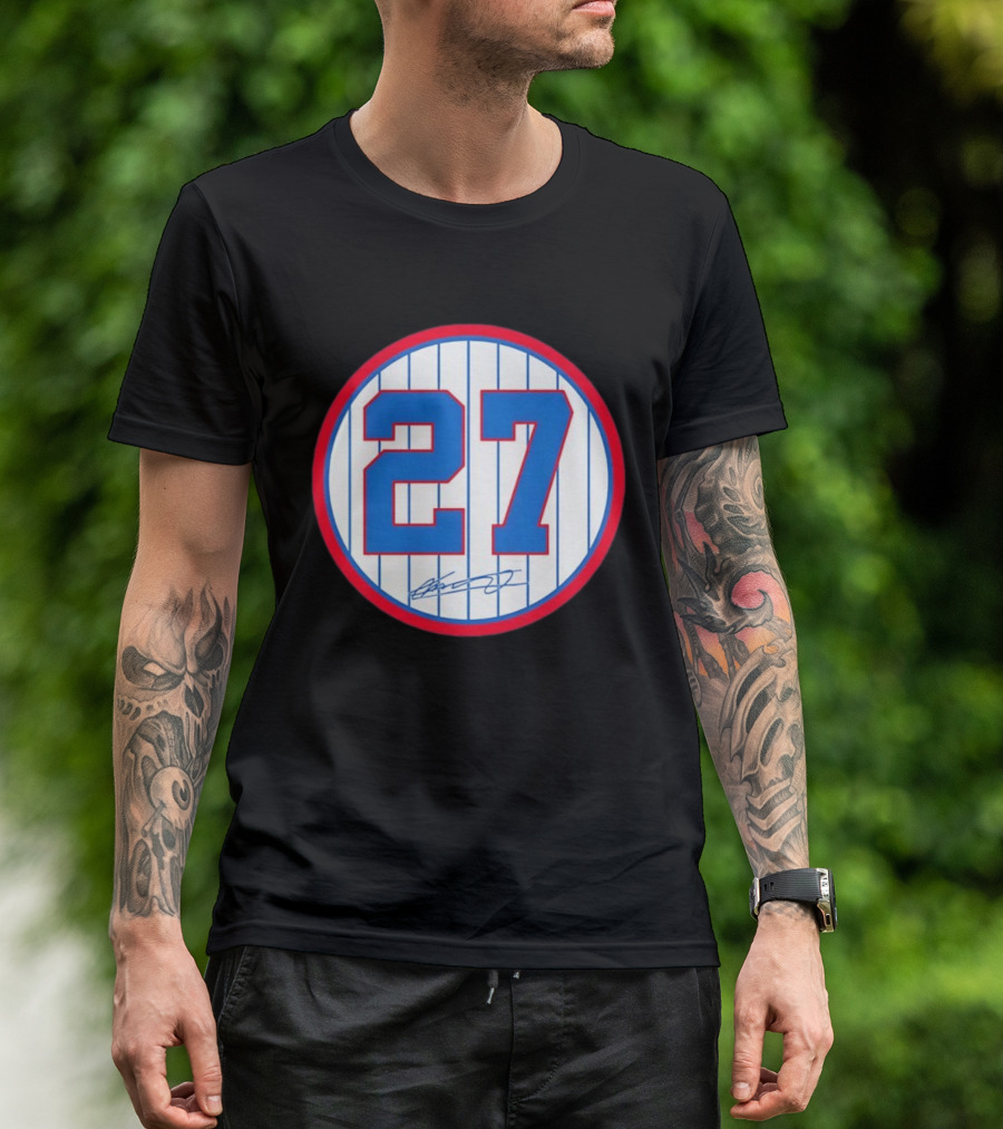 Vladimir Guerrero Number 27 Montreal Expos Team Signed Jersey Patch T-Shirt