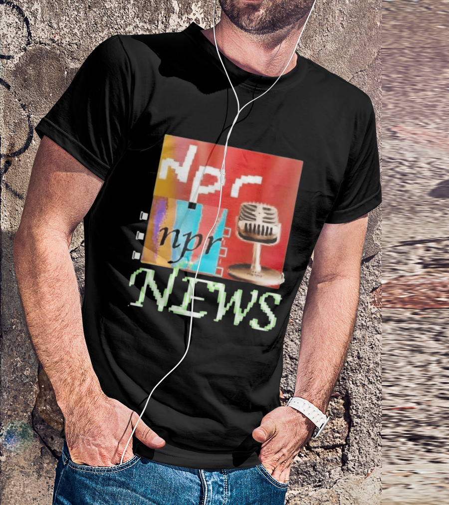 NPR News Public Radio Microphone Icon Podcast T-Shirt