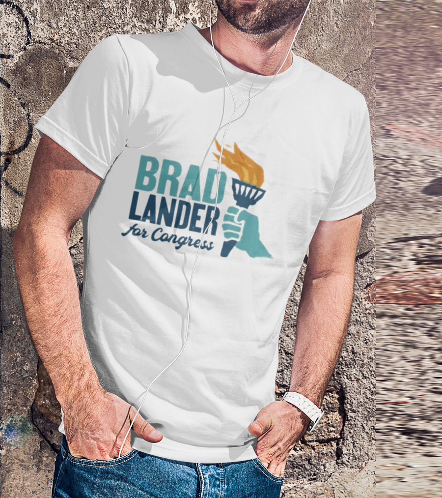 Brad Lander For Congress Torch T-Shirt