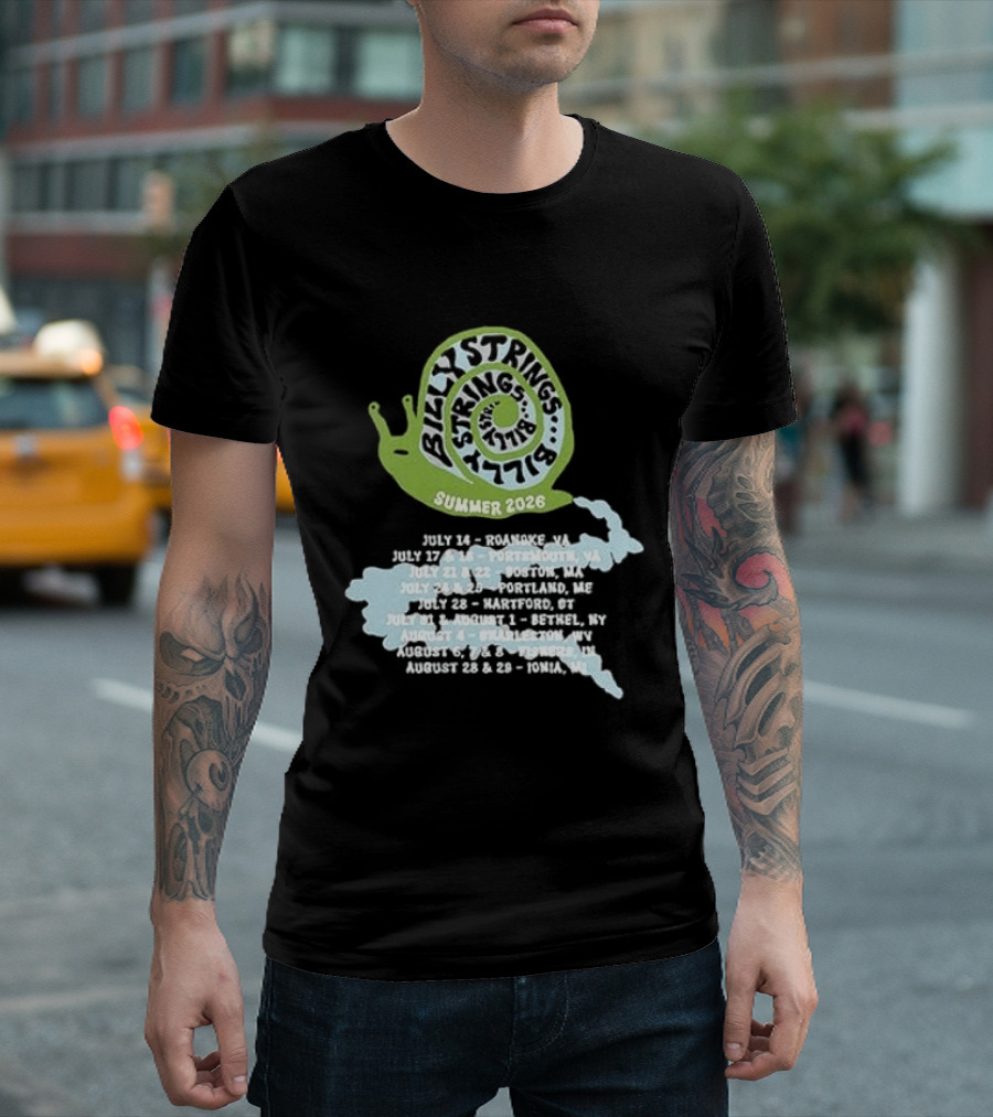 Billy Strings Summer 2026 Snail Tour Dates July August Schedule T-Shirt