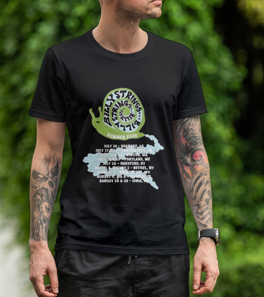 Billy Strings Summer 2026 Snail Tour Dates July August Schedule T-Shirt