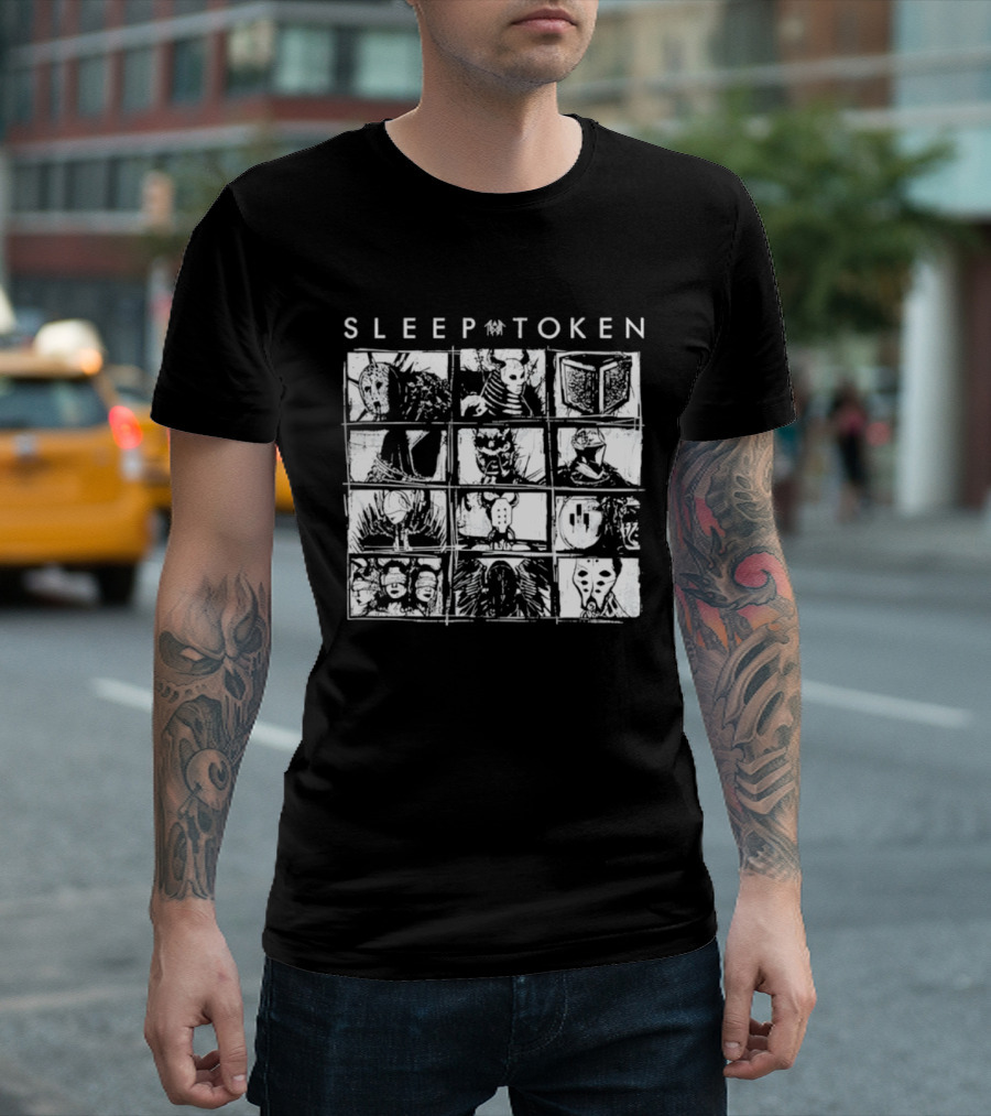 Sleep Token Band Grid Metal Music T-Shirt