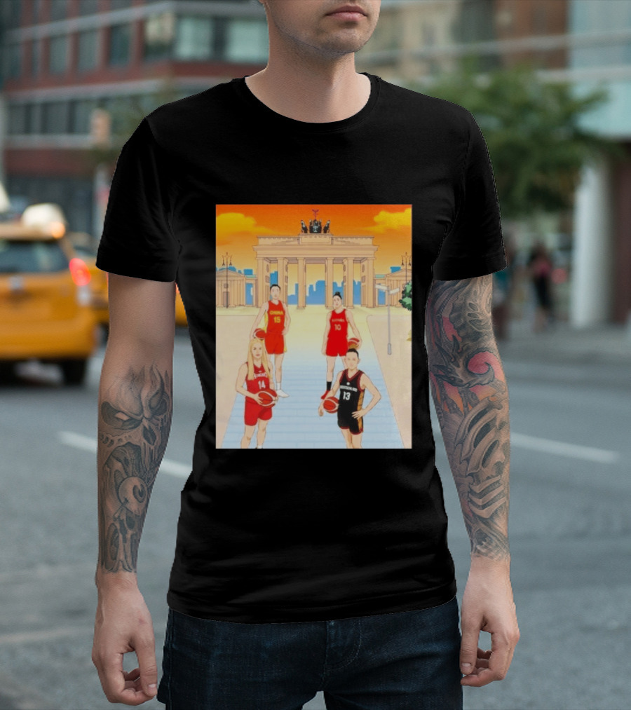 China 15 Espana 10 Hungary 14 Deutschland 13 Basketball Players Berlin T-Shirt