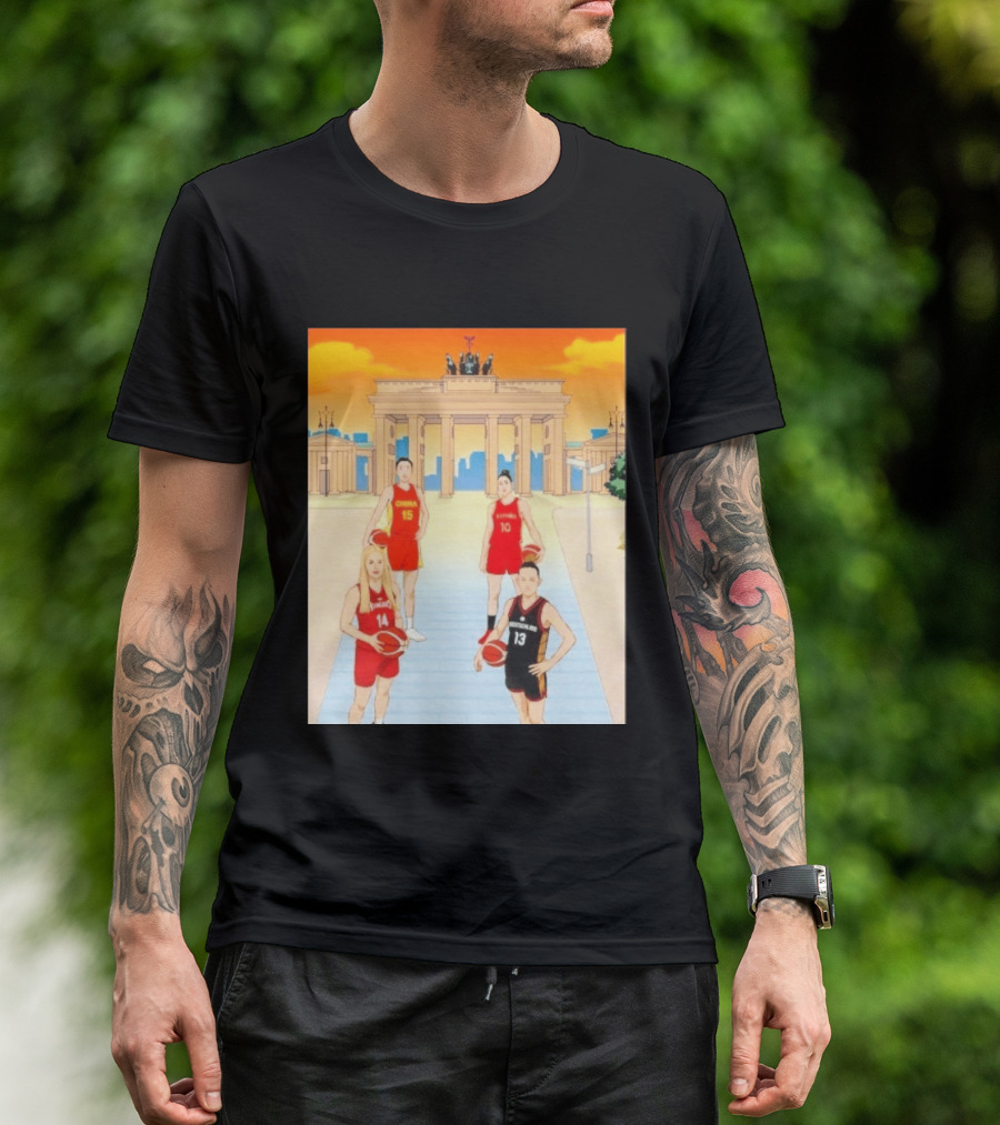 China 15 Espana 10 Hungary 14 Deutschland 13 Basketball Players Berlin T-Shirt