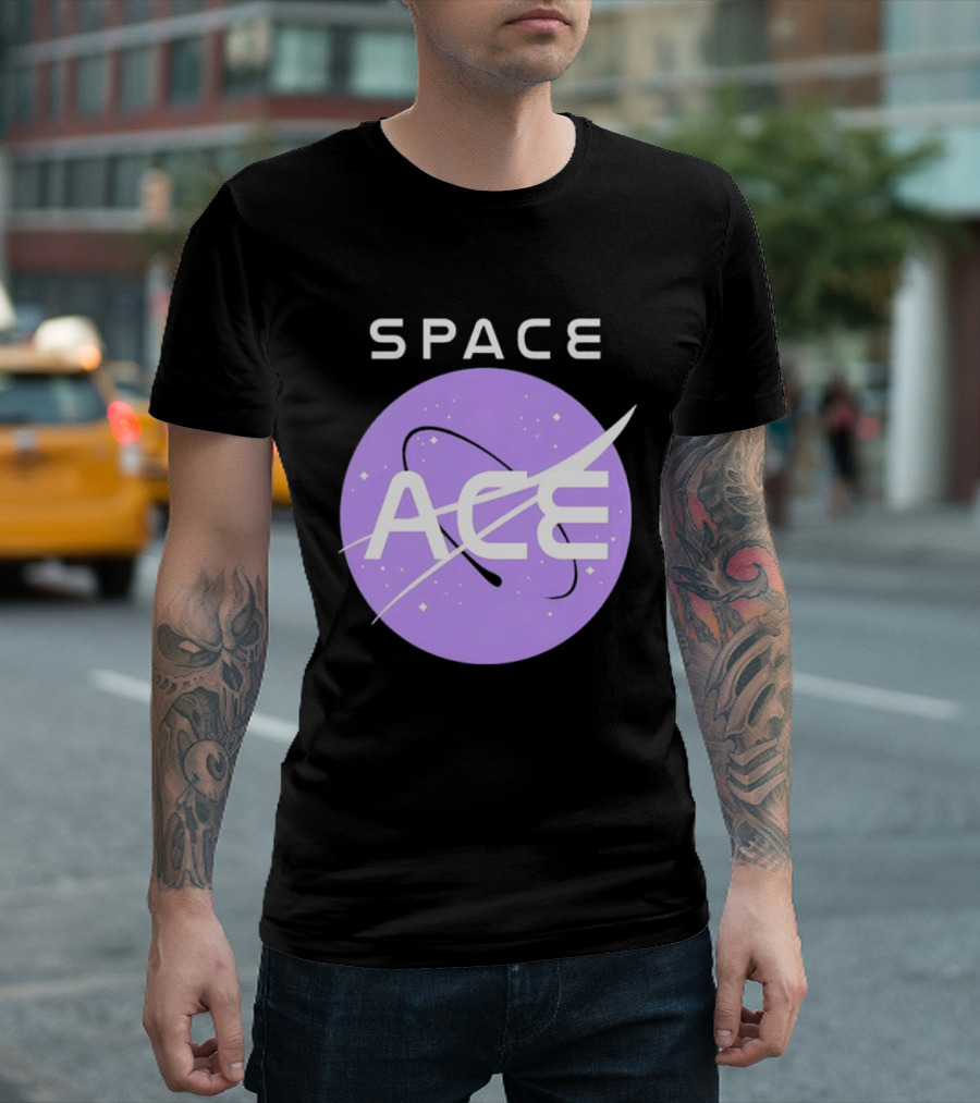 Space Ace NASA Astronomy Galaxy Iconic Insignia T-Shirt