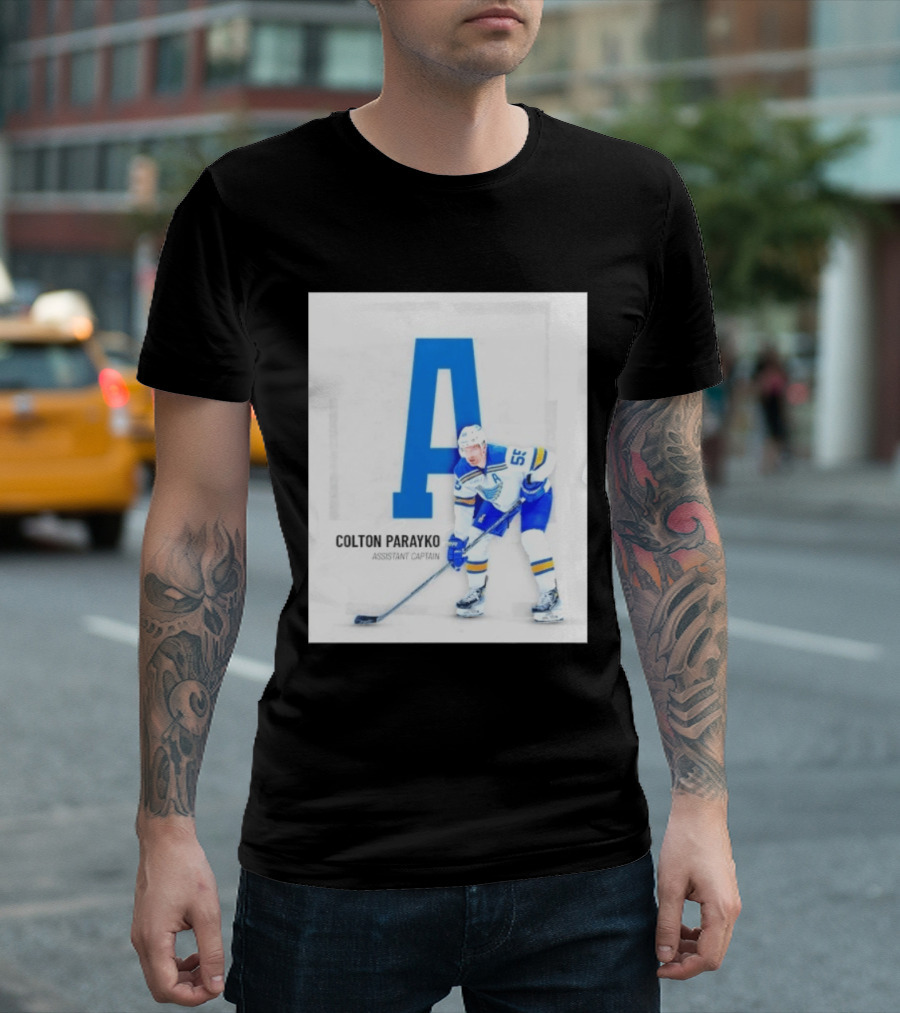 Colton Parayko St Louis Blues Assistant Captain No 55 Hockey Player T-Shirt