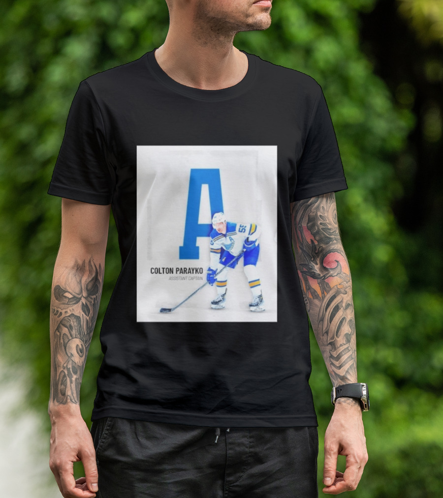 Colton Parayko St Louis Blues Assistant Captain No 55 Hockey Player T-Shirt