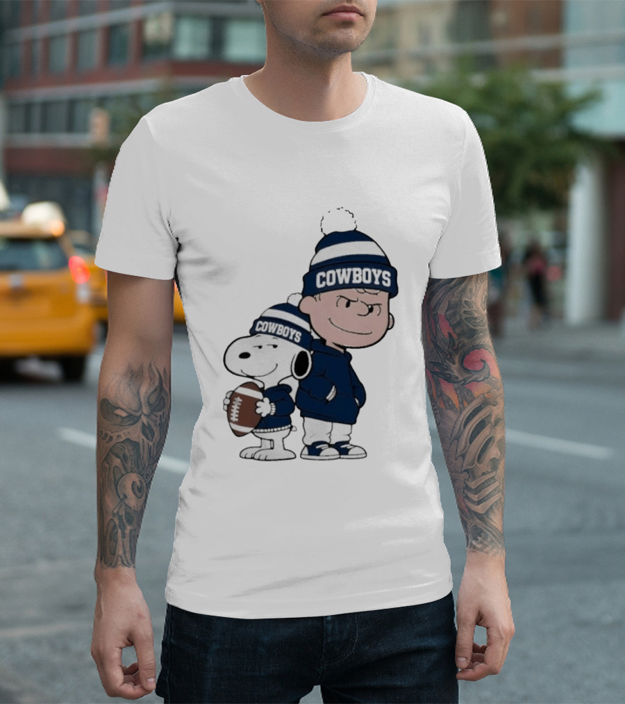 Snoopy Charlie Cowboys Football Fan T-Shirt