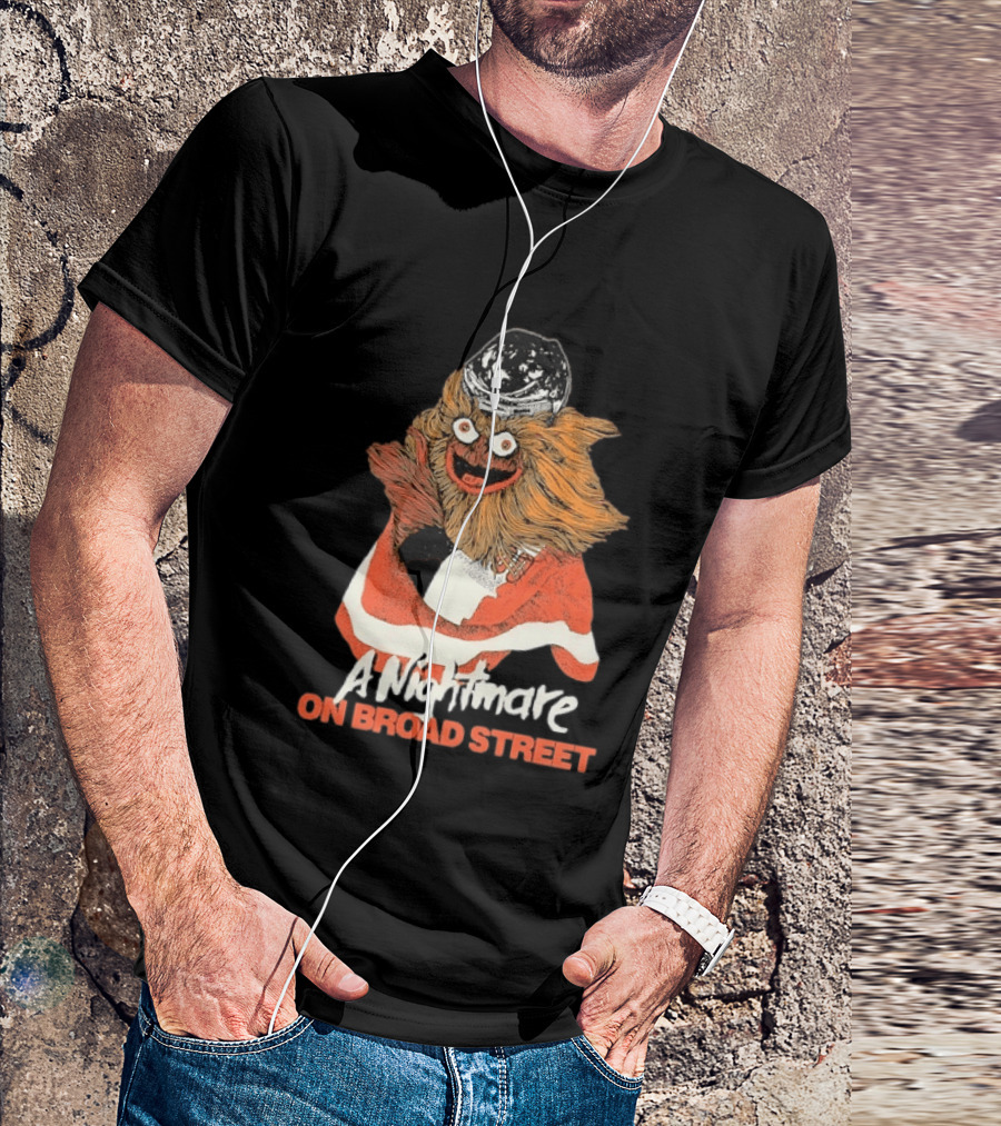 Philadelphia Flyers Gritty A Nightmare On Broad Street T-Shirt