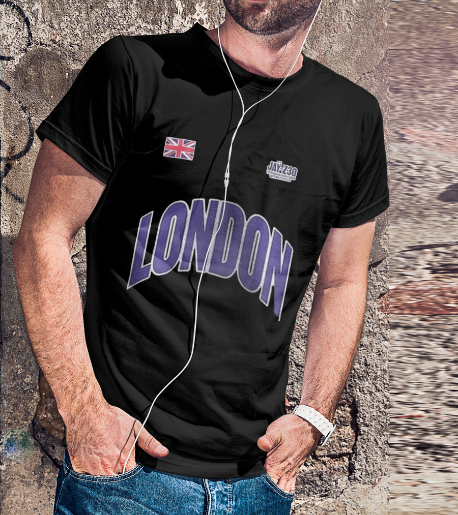 Jay Z London Pop Up Tottenham Hotspur Stadium Name And Number With Union Jack Flag T-Shirt