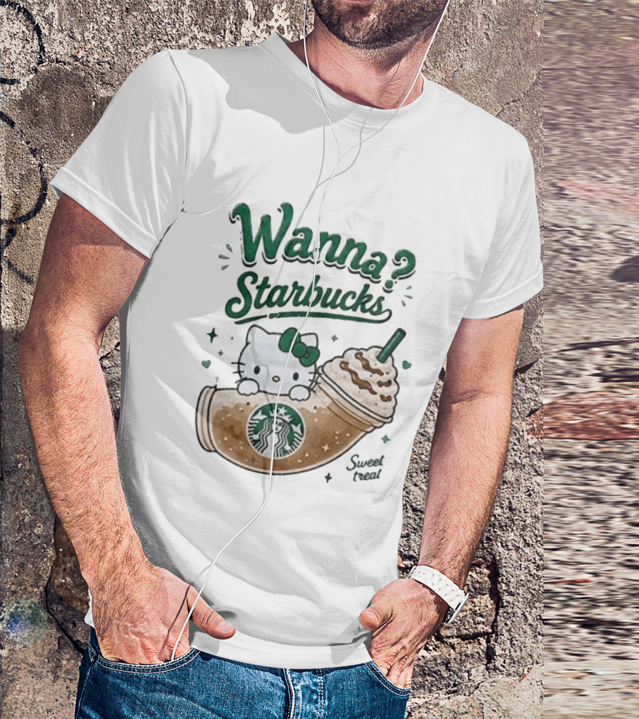 Wanna Starbucks Hello Kitty Sweet Treat T-Shirt