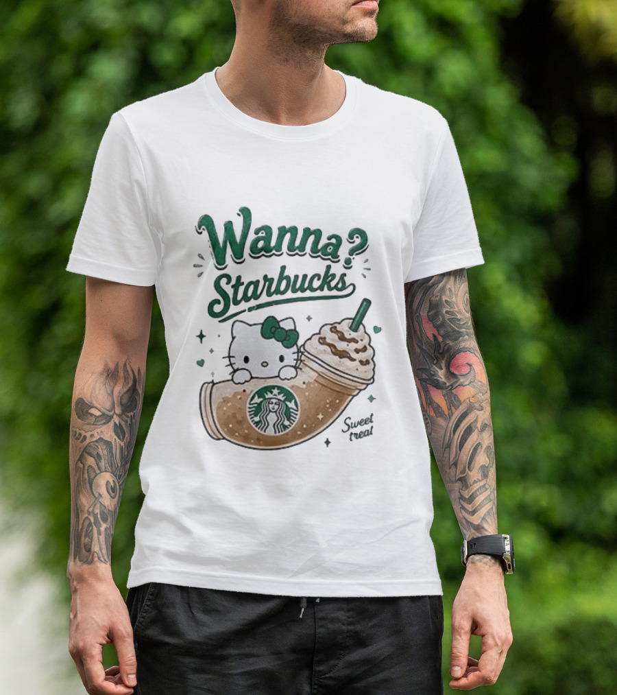 Wanna Starbucks Hello Kitty Sweet Treat T-Shirt