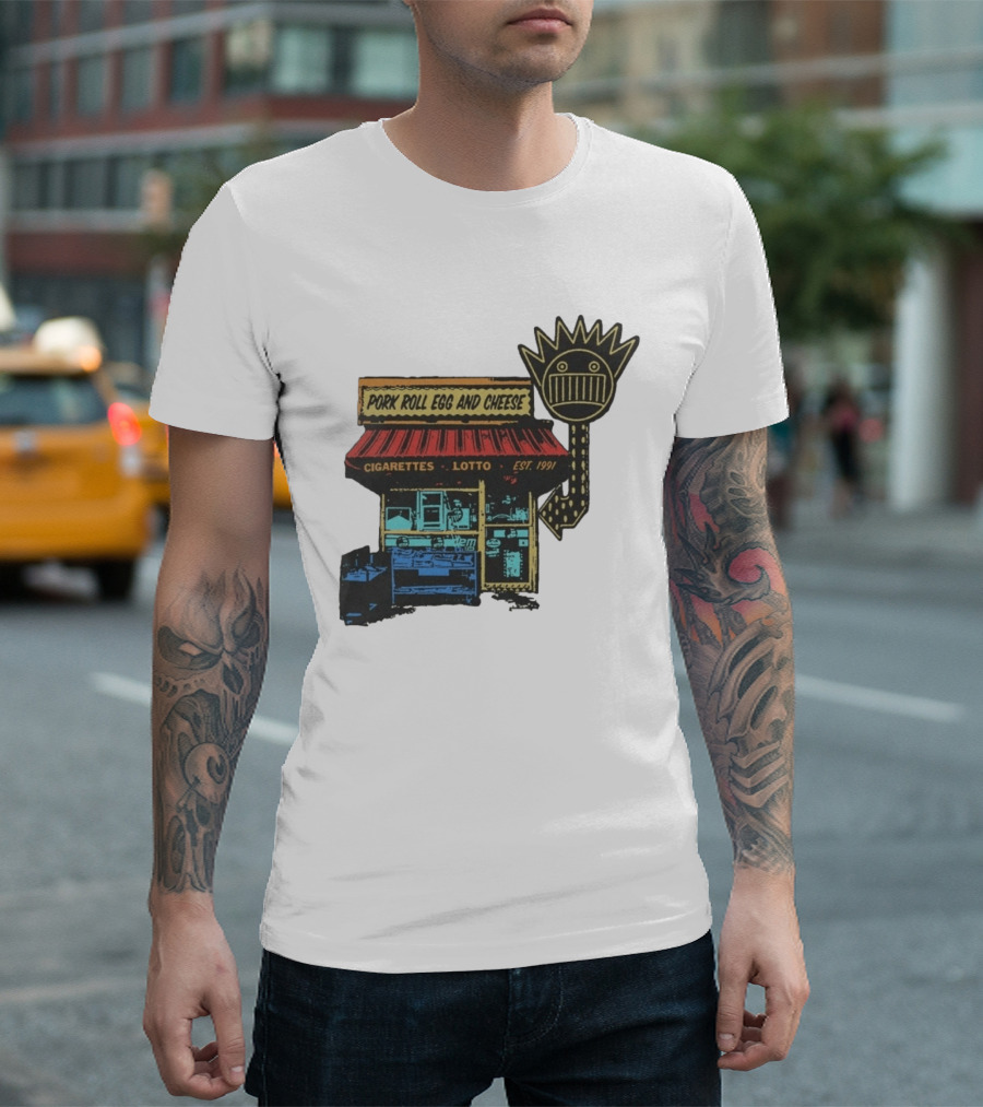 Ween Pork Roll Egg And Cheese Cigarettes Lotto 1991 Storefront T-Shirt