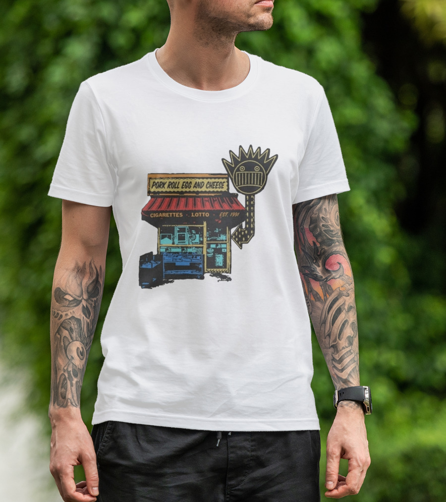 Ween Pork Roll Egg And Cheese Cigarettes Lotto 1991 Storefront T-Shirt