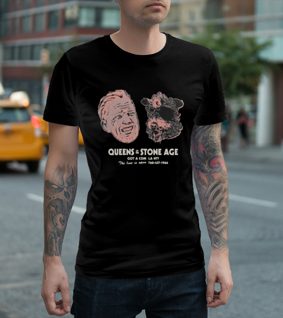 Queens Of The Stone Age Got A Compl La Nv The Line Is Open 760 437 1966 T-Shirt
