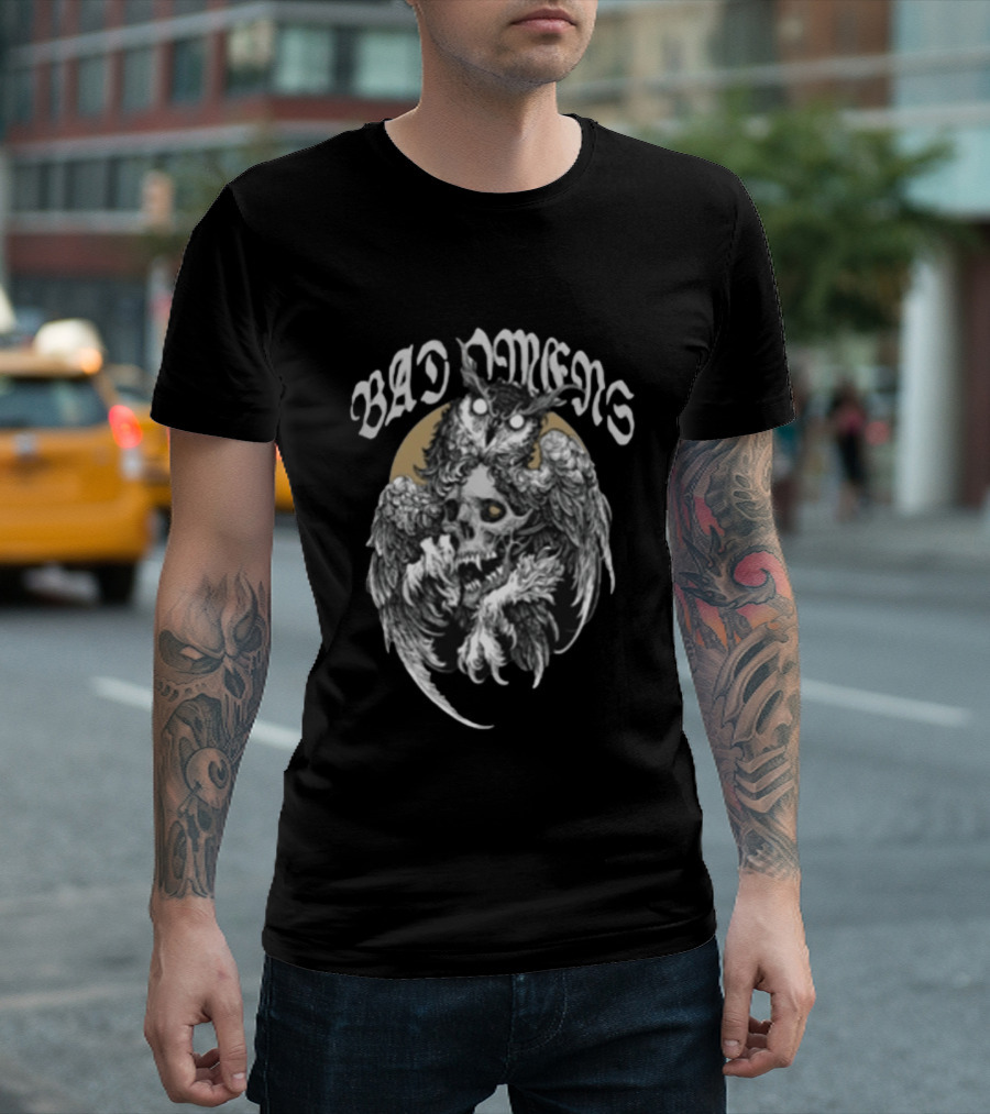Bad Omens Dying To Love Gothic Owl Skull T-Shirt