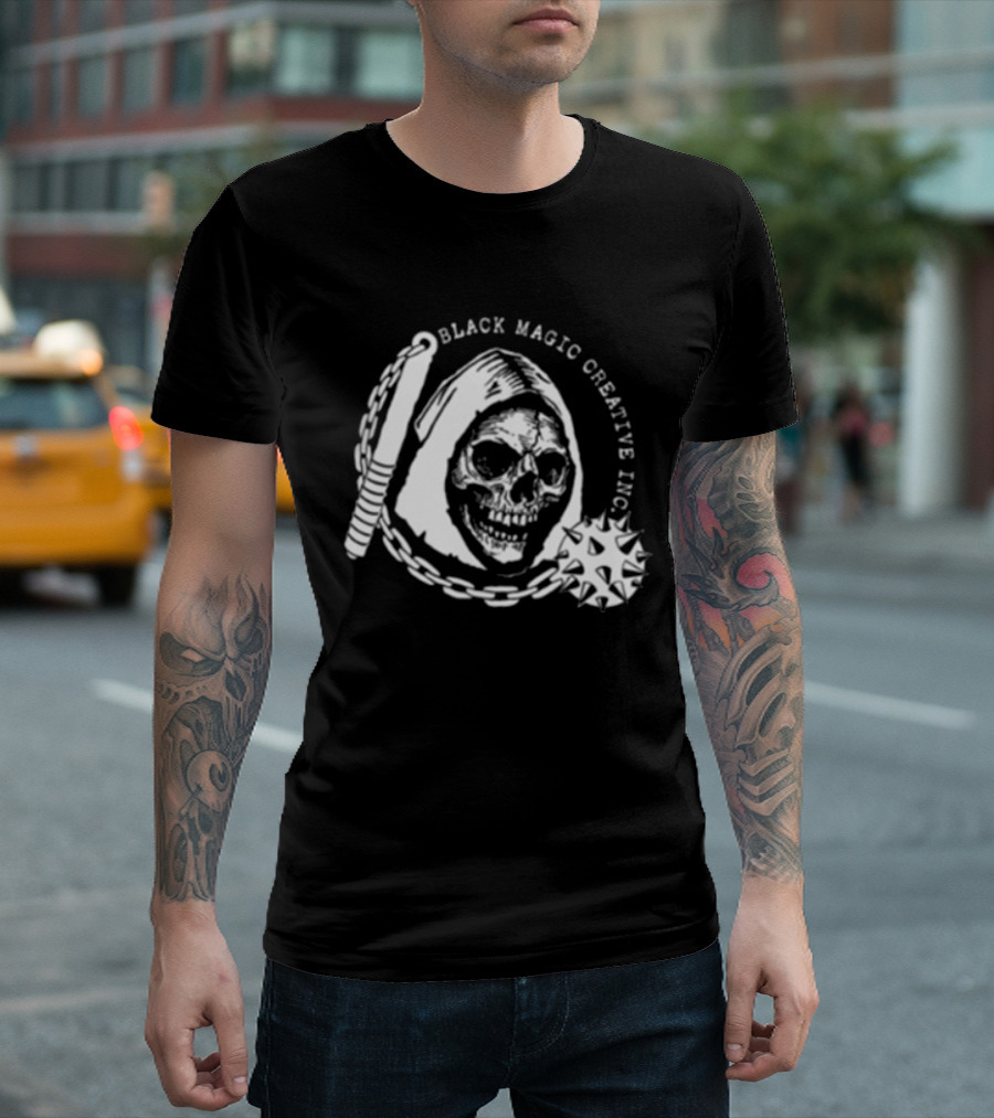 Black Magic Creative Inc Skull And Chain T-Shirt