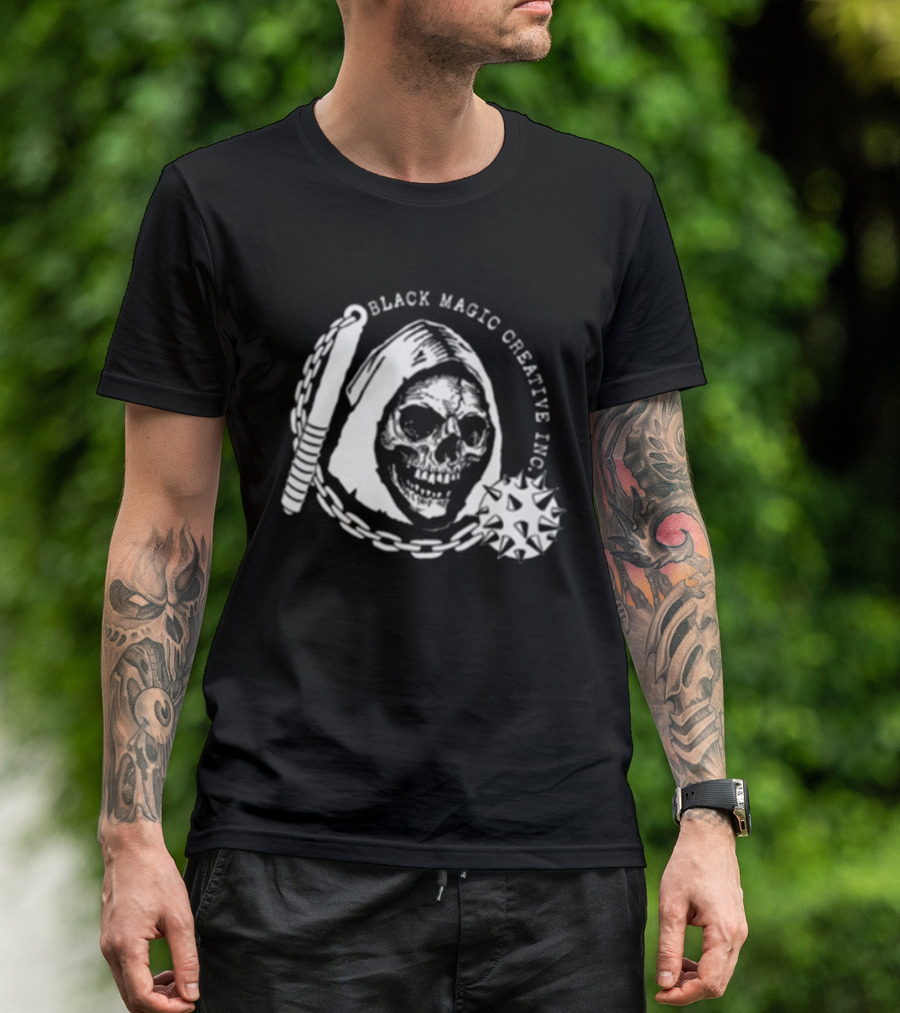 Black Magic Creative Inc Skull And Chain T-Shirt