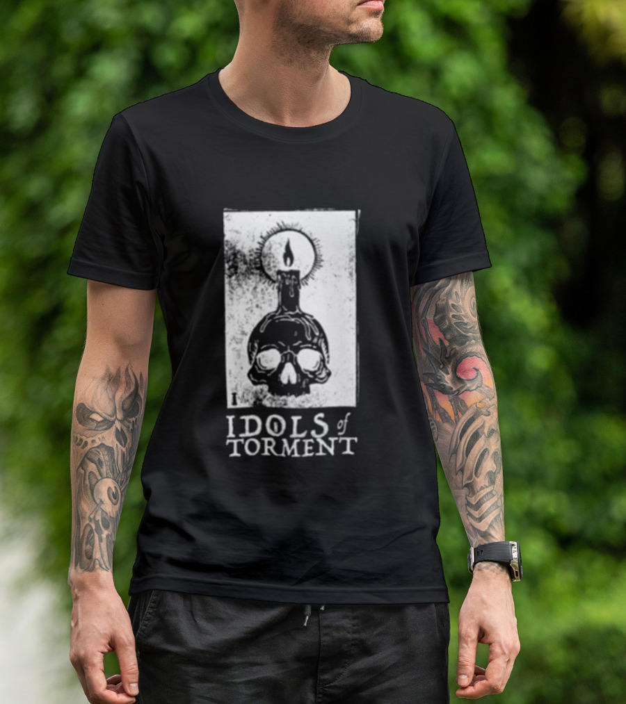 Black Magic Creative Store Idols Of Torment Skull Candle T-Shirt