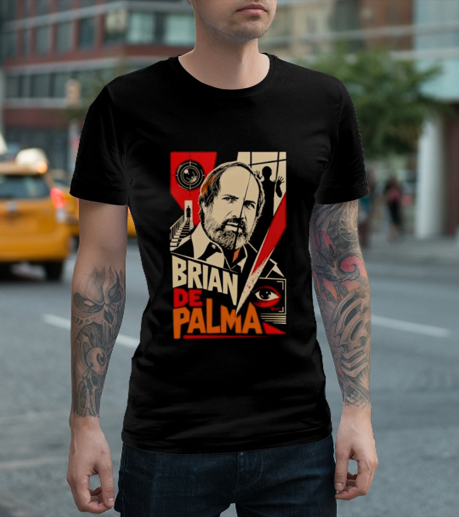 Brian De Palma Cinematic Visionary Red Eye Montages T-Shirt