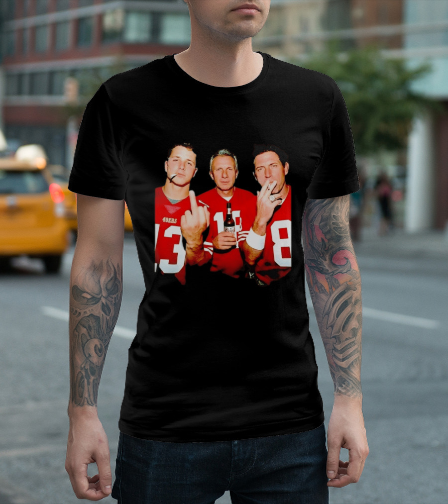 Brock Purdy Joe Montana Steve Young 49ers Legends NFL Players T-Shirt