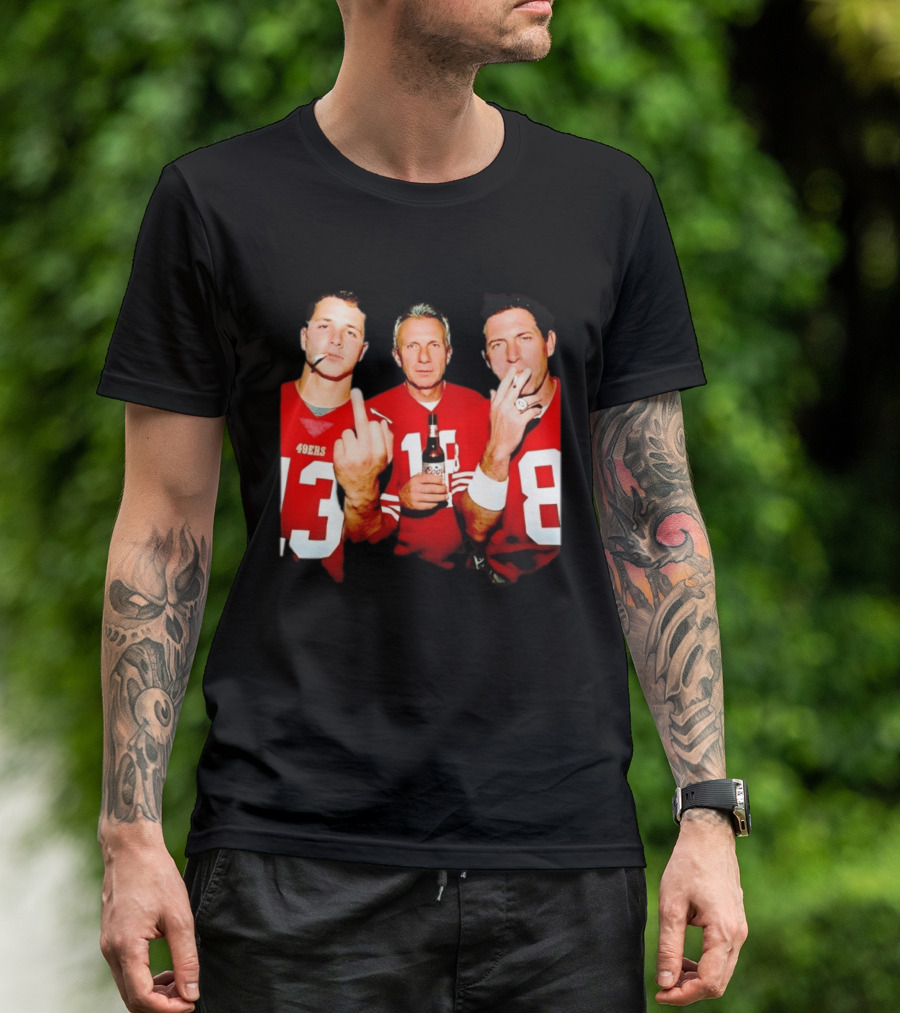 Brock Purdy Joe Montana Steve Young 49ers Legends NFL Players T-Shirt