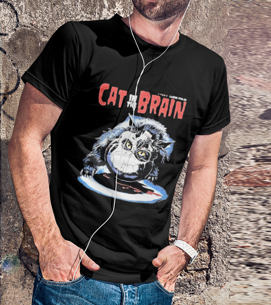 Lucio Fulci Cat In The Brain Horror Movie Graphic Novelty T-Shirt