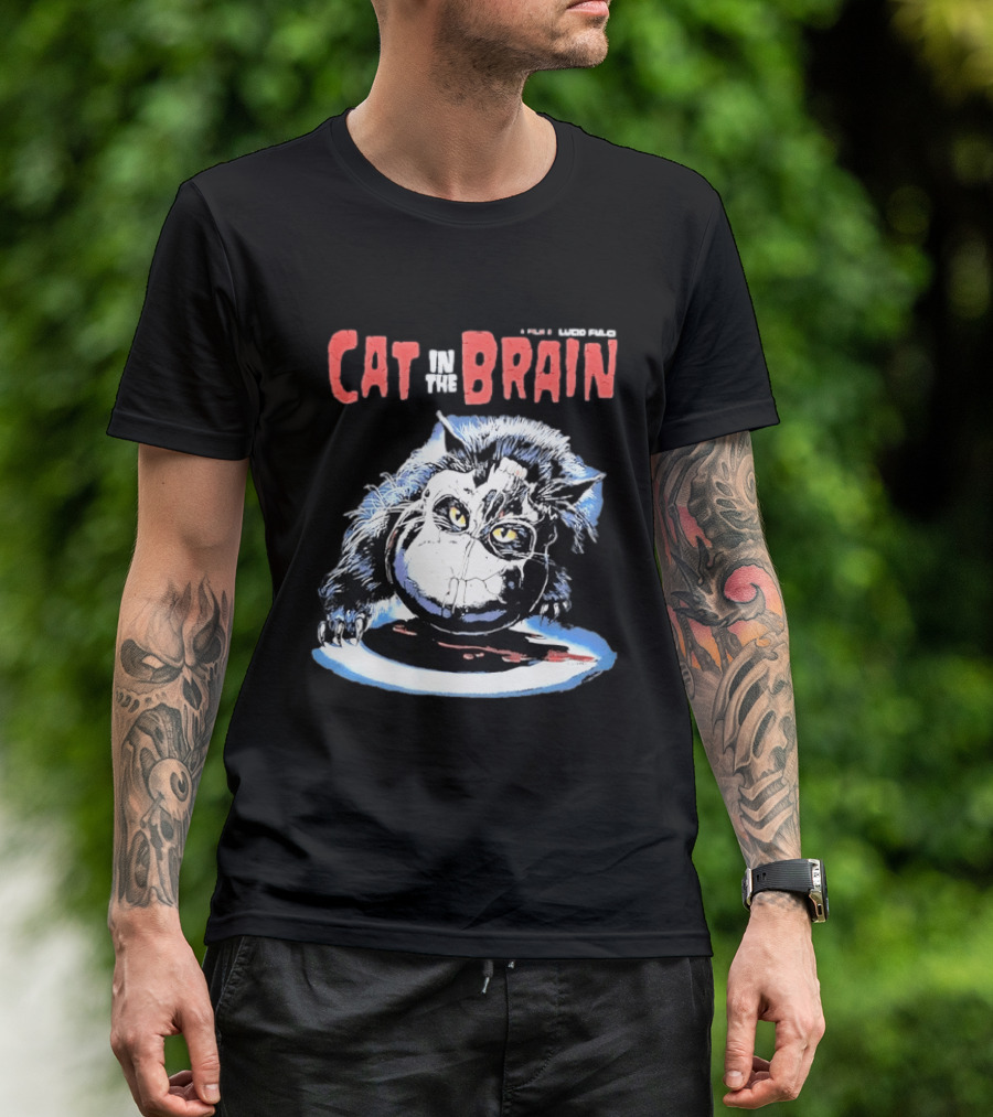 Lucio Fulci Cat In The Brain Horror Movie Graphic Novelty T-Shirt