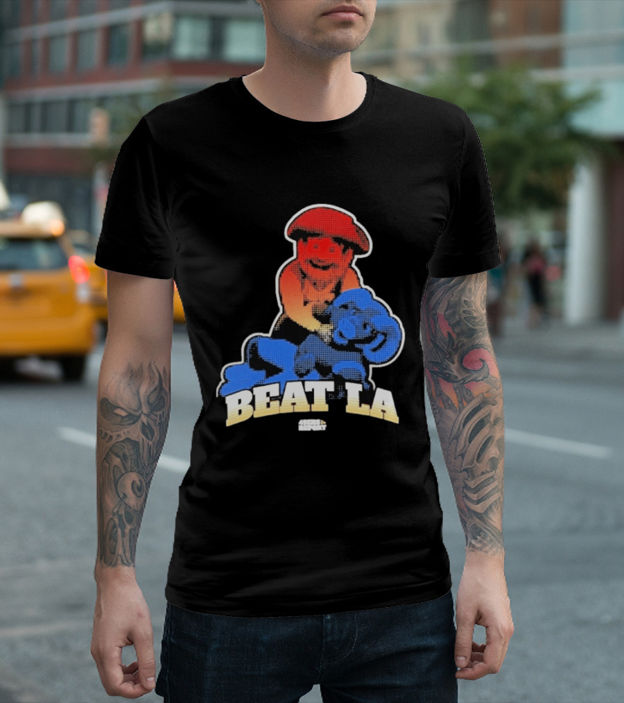San Francisco 49ers Beat LA Rams Retro Style Football Rivalry T-Shirt