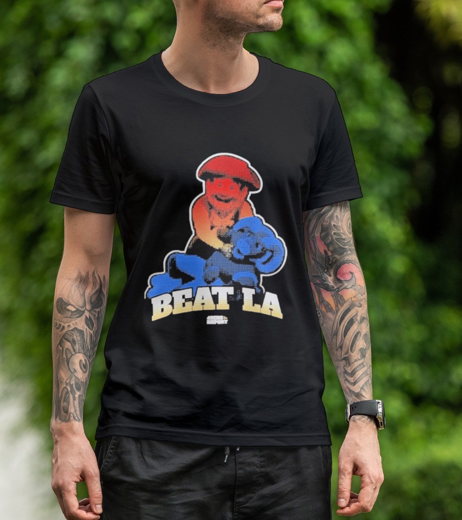 San Francisco 49ers Beat LA Rams Retro Style Football Rivalry T-Shirt