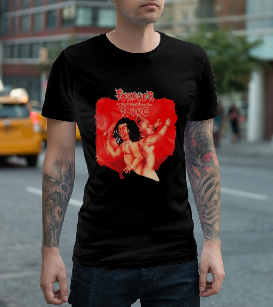 Forever Young Gothic Dark Aesthetic Baby Rebel T-Shirt