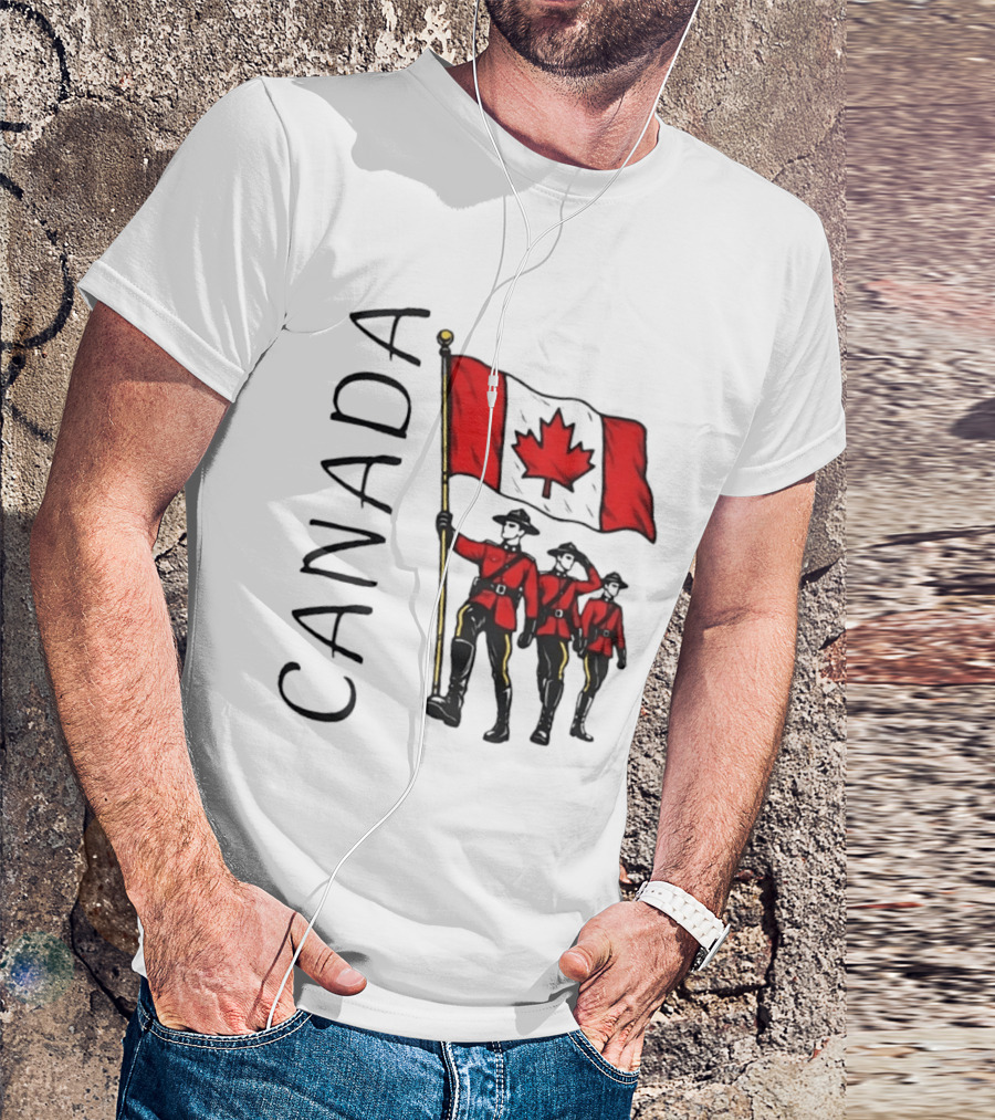 Canada Flag Royal Canadian Mounted Police Parade T-Shirt
