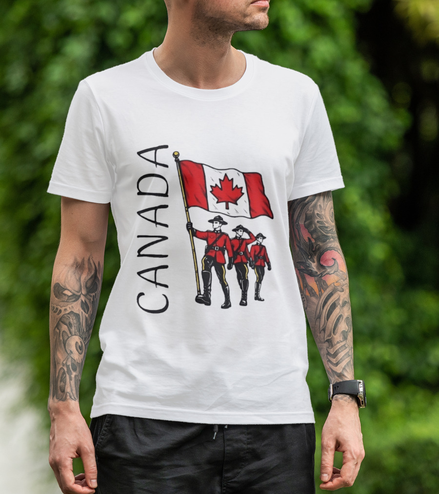 Canada Flag Royal Canadian Mounted Police Parade T-Shirt