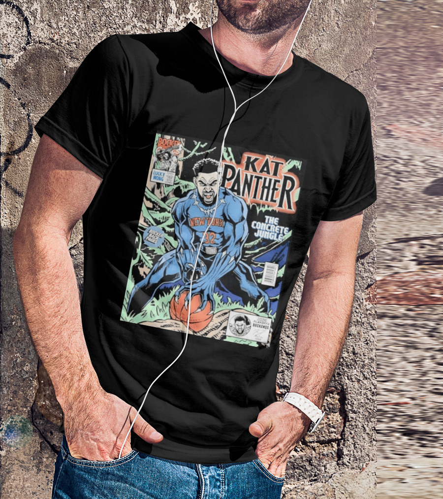 Kat Panther New York 32 The Concrete Jungle Comic Cover Booker Back Page T-Shirt