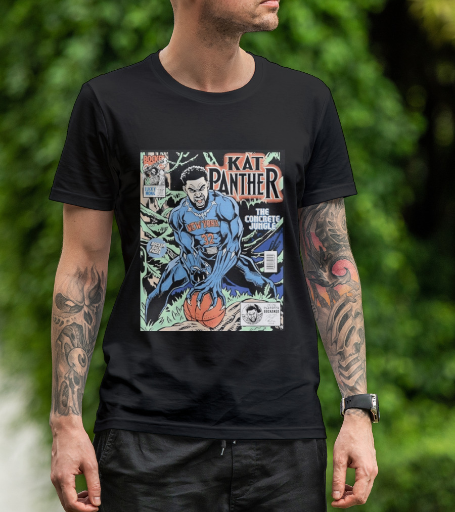 Kat Panther New York 32 The Concrete Jungle Comic Cover Booker Back Page T-Shirt