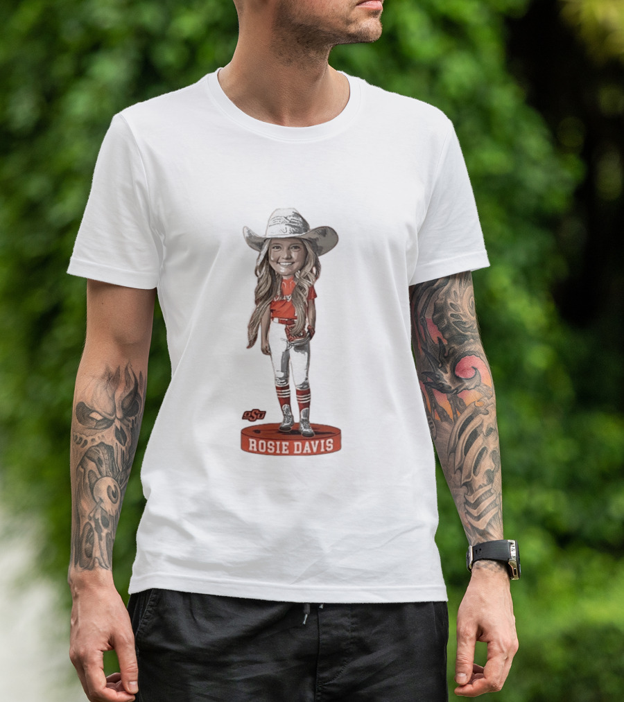 Rosie Davis Oklahoma State Softball Player Caricature OSU Team Spirit T-Shirt