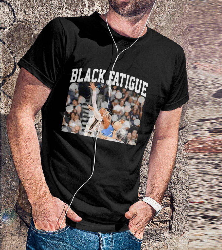 BLACK FATIGUE Basketball Sports Athlete Action Scene T-Shirt