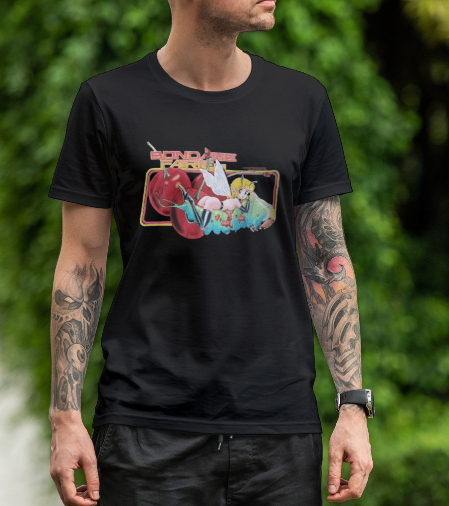 Bondage Fairies Anime Fairy On Caterpillar With Cherries T-Shirt