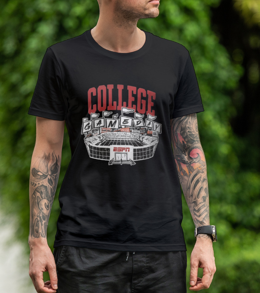 ESPN College GameDay Stadium Flags And Field T-Shirt